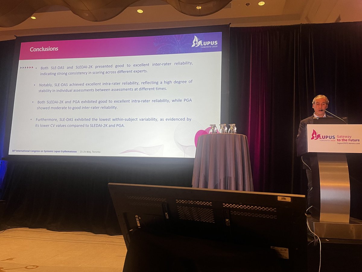 mugartegil's tweet image. Reliability of the #SLEDAS #SLEDAI and #PGA project led by Dr Luis Inés #LUPUS2025