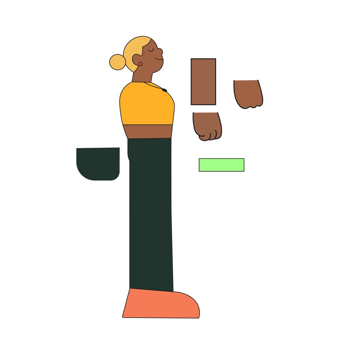 creativ_exe's tweet image. Did some research and realized I built my character wrong, so I redesigned it to make rigging work properly. This time, I used limbs from the Limber library to keep things clean and functional #aescripts