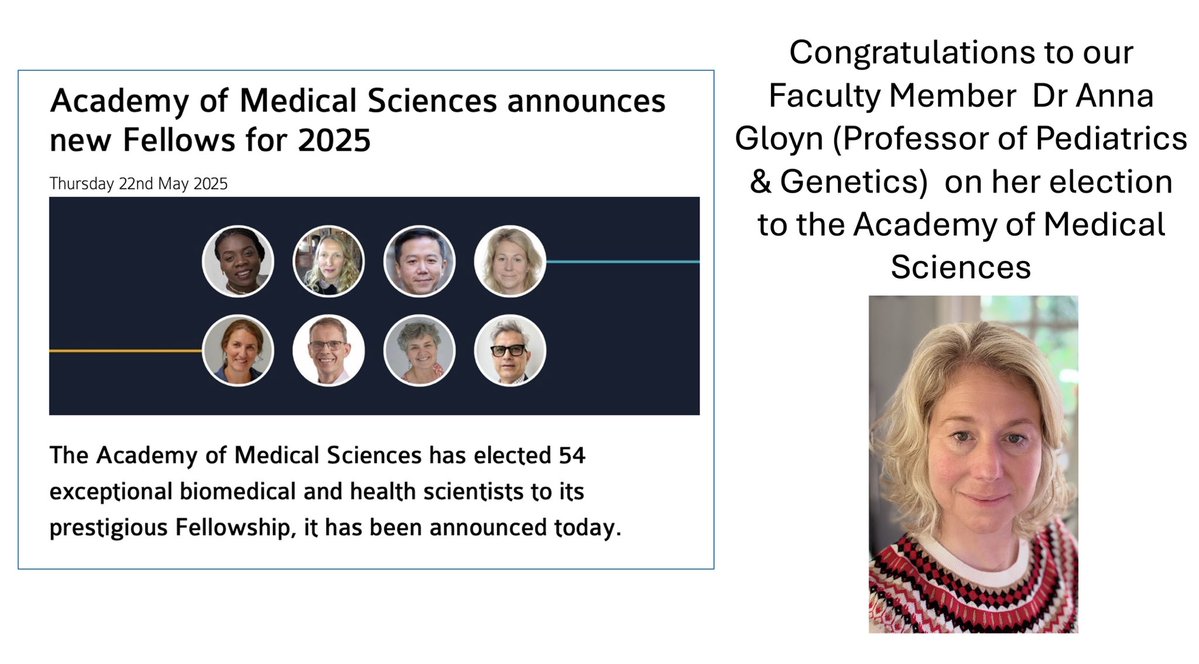 StanfordPedsEndo (@stanfordpedendo) on Twitter photo Announced today!! Congratulations to <a href="/annagloyn/">Anna Gloyn</a> on her election to the <a href="/acmedsci/">Academy of Medical Sciences</a> acmedsci.ac.uk/more/news/acad… Announced today!! Congratulations to <a href="/annagloyn/">Anna Gloyn</a> on her election to the <a href="/acmedsci/">Academy of Medical Sciences</a> acmedsci.ac.uk/more/news/acad…