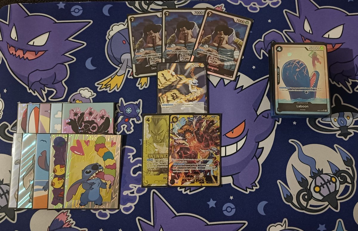 3-1 with the cat at locals, sengoku is good!
Honestly just want to show off my new don 😍 

W Enel
W Enel
W GP
L Reiju (he had an insane draw and I lost by 1k counter so im happy tbh)