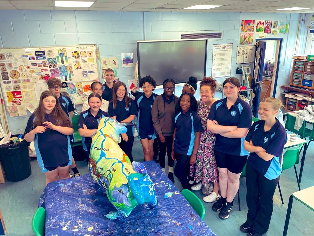 Have you ‘herd’ … the Balaam Bull has finished and is ready for its next journey! We are so grateful &amp; proud to be taking part in the Bulls in the City Art Trail, raising awareness &amp; funds for a very worthy cause. Mrs Millward &amp; her artists have made a tremendous team! 💙