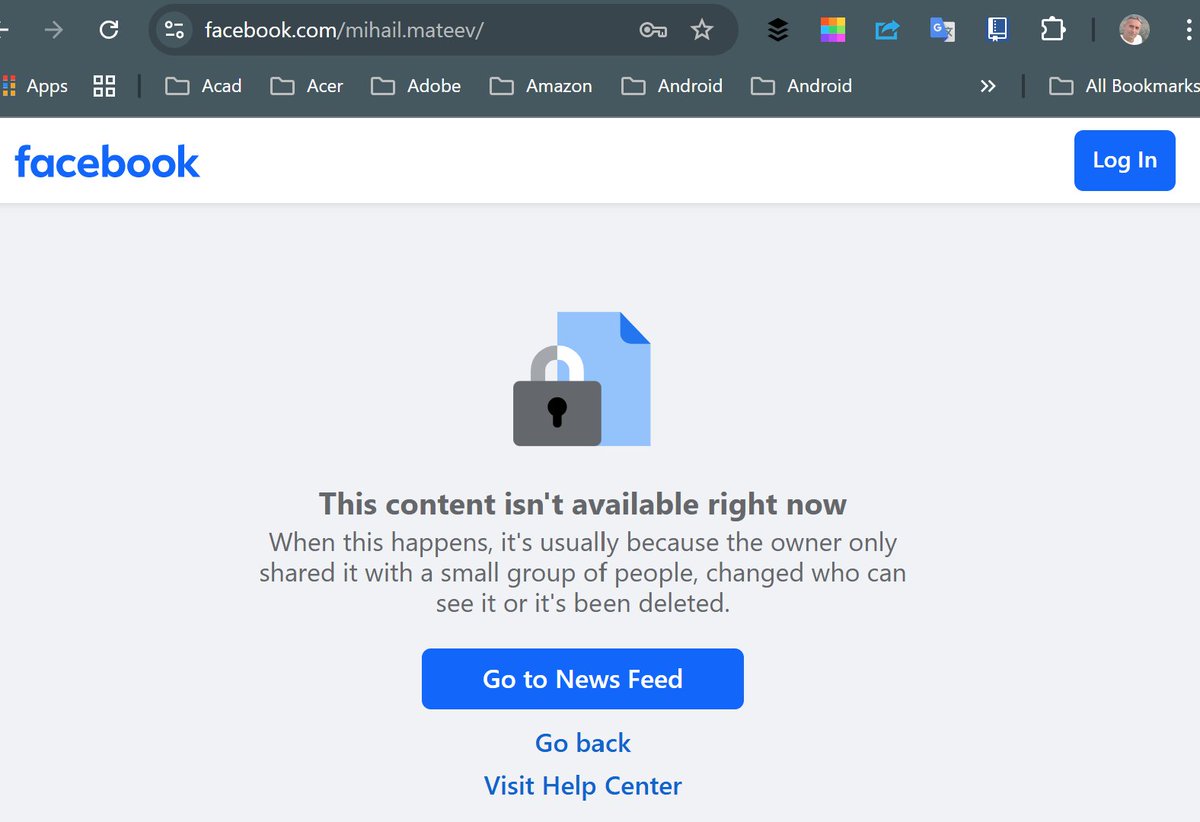 Hi <a href="/Meta/">Meta</a> @Facebook – My account is disabled, and I cannot access any appeal form. The links are broken. Please help me restore my account. #FacebookSupport profile: facebook.com/mihail.mateev/