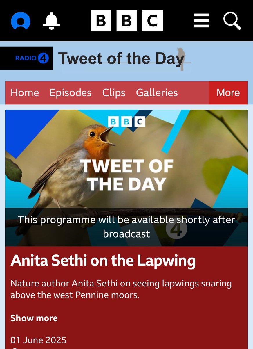 Dr Anita Sethi ๐ (@anitasethi) on Twitter photo Back to the original meaning of โtweetโ - delighted that my debut episode writing & presenting <a href="/BBCRadio4/">BBC Radio 4</a>โs Tweet of the Day programme will be broadcast on 1st June.
#birdsong #birdwatching #nature Back to the original meaning of โtweetโ - delighted that my debut episode writing & presenting <a href="/BBCRadio4/">BBC Radio 4</a>โs Tweet of the Day programme will be broadcast on 1st June.
#birdsong #birdwatching #nature