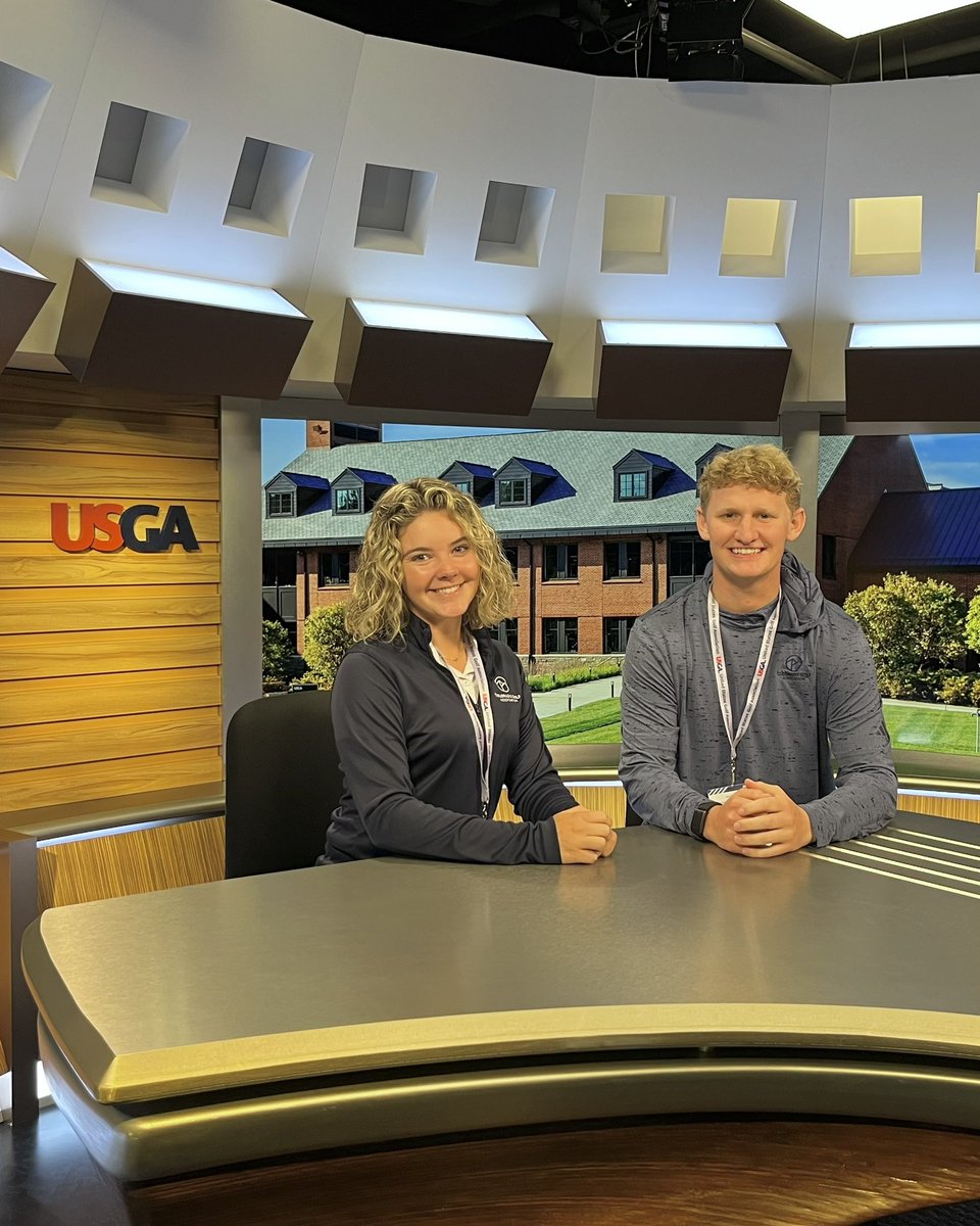 ColoGolf's tweet photo. Aly and Sam spent the week at USGA HQ in New Jersey, connecting with fellow Boatwright interns and industry leaders. They’re back at CGA inspired, motivated, and ready to help grow the game. ⛳️ #USGA #BoatwrightInternship #GrowTheGame #ColoradoGolf #GolfSummit #Networking https://t.co/Ollsb1J5eJ