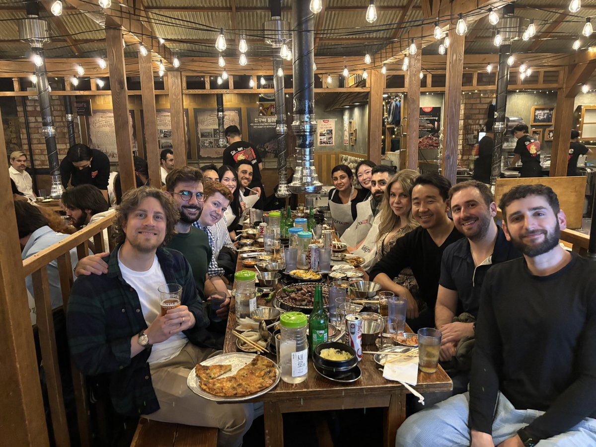 MonteHemeOnc's tweet photo. Final (almost) wrap of the year at Korean BBQ with endless meat 🍖 🥩 and cheers to our first years finishing their toughest year of fellowship like a champ🥳🥳 

Happy birthday to our May and June birthday fellows!!!🐥🐥 https://t.co/XoisusI4c9