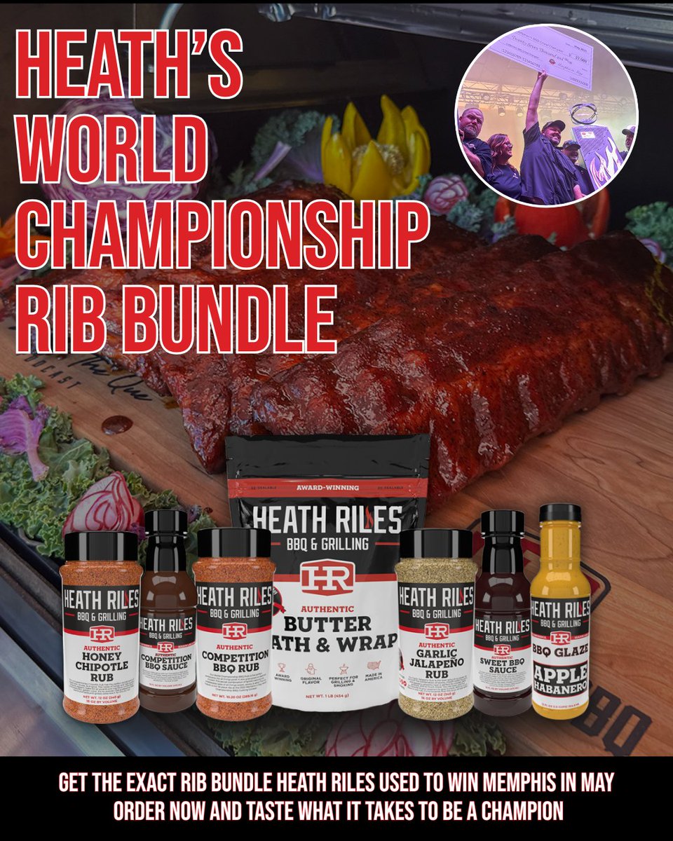 Want award-winning ribs in your own backyard?

This is the exact bundle that helped us win <a href="/memphisinmay/">Memphis in May</a>. Championship flavor, no guesswork—just the essentials you need to cook like a world champ!

Shop: bit.ly/43GixZb