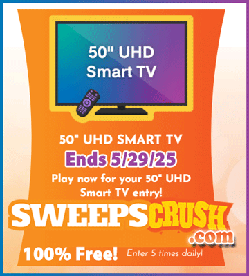SweepsCrush's tweet photo. 🧡Crush your day with FREE ENTRIES to #win the next 50" UHD Smart TV #Giveaway ending on May 29th!📺

Enter SweepsCrush today: https://t.co/NHC8dkSaNp https://t.co/7pJcheF67s