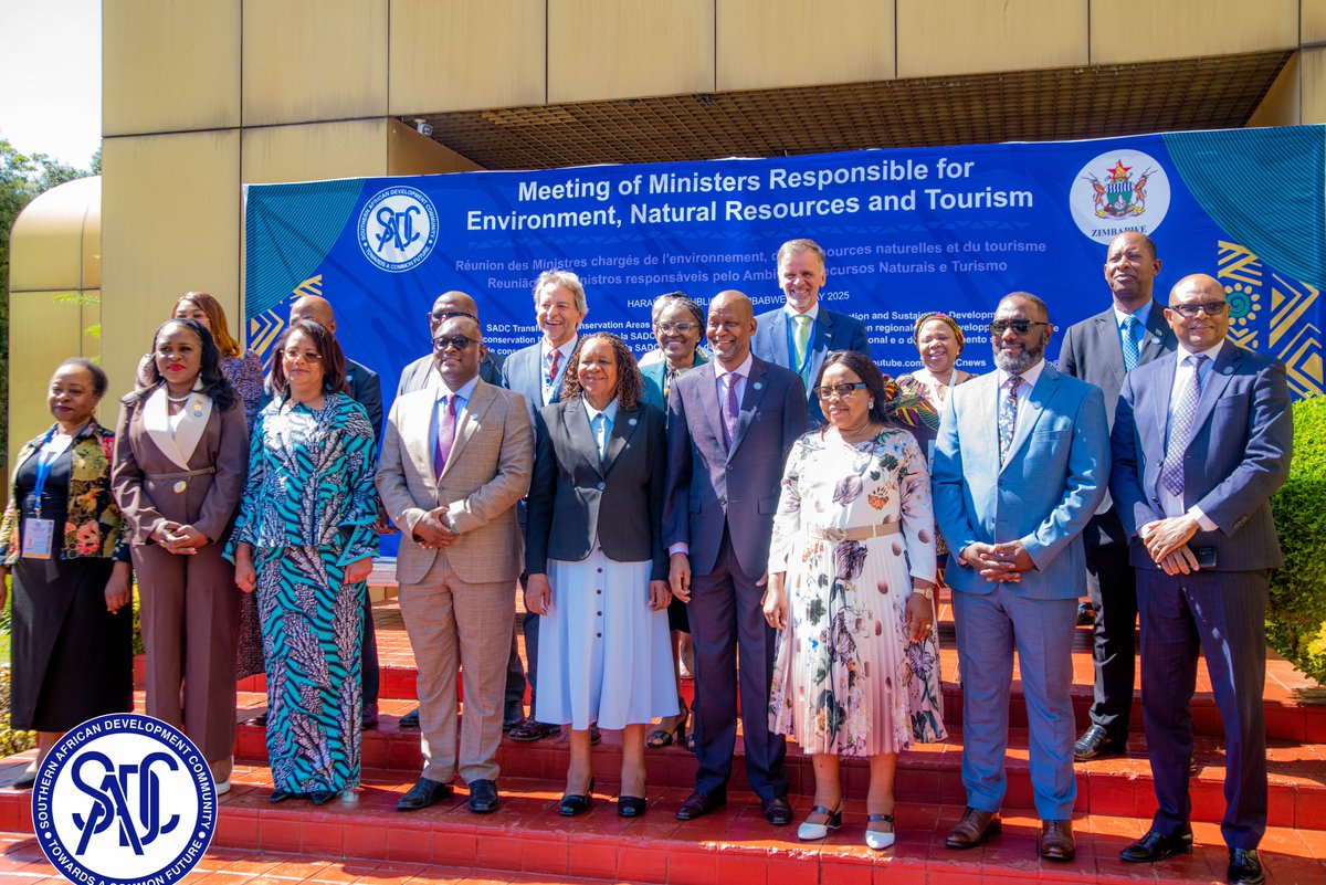 The Joint Committee  of #SADC Ministers  responsible for Environment, Natural Resources and Tourism met on 21st  May 2025 in Harare, Republic of Zimbabwe to discuss sectoral issues, with the focus on implementation of Transfrontier Conservation Areas initiatives. #SADCTFCA2025
