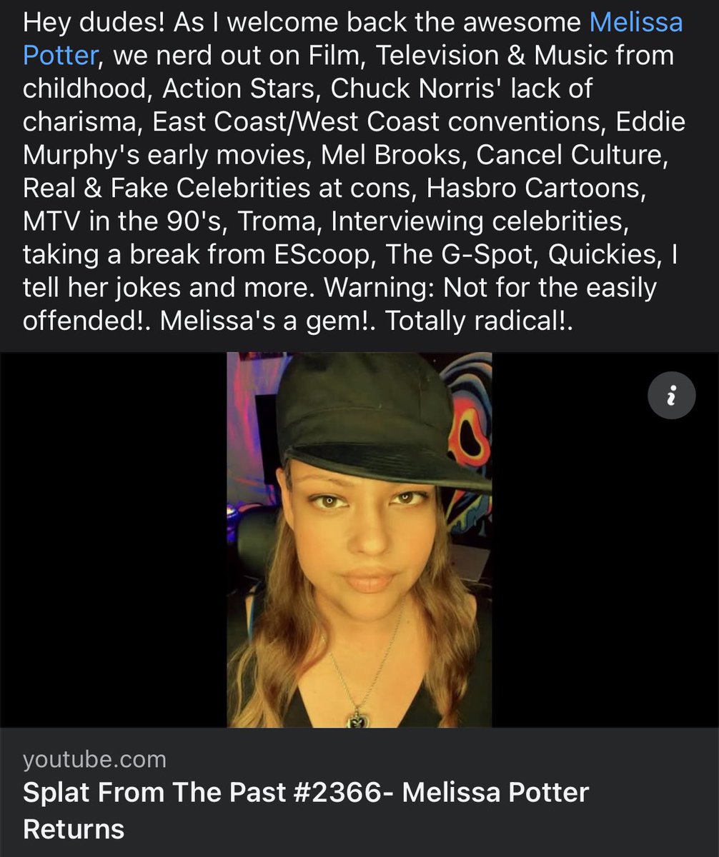E-Scoop (@melissap8577) on Twitter photo youtu.be/hrb62VJ2mTs?si…
Listen in as I rejoin <a href="/TommyKomic/">Tommy "Throwback" Kovac</a> on Splat from the Past and we nerd out about our faves from movies and music and everything else in between youtu.be/hrb62VJ2mTs?si…
Listen in as I rejoin <a href="/TommyKomic/">Tommy "Throwback" Kovac</a> on Splat from the Past and we nerd out about our faves from movies and music and everything else in between