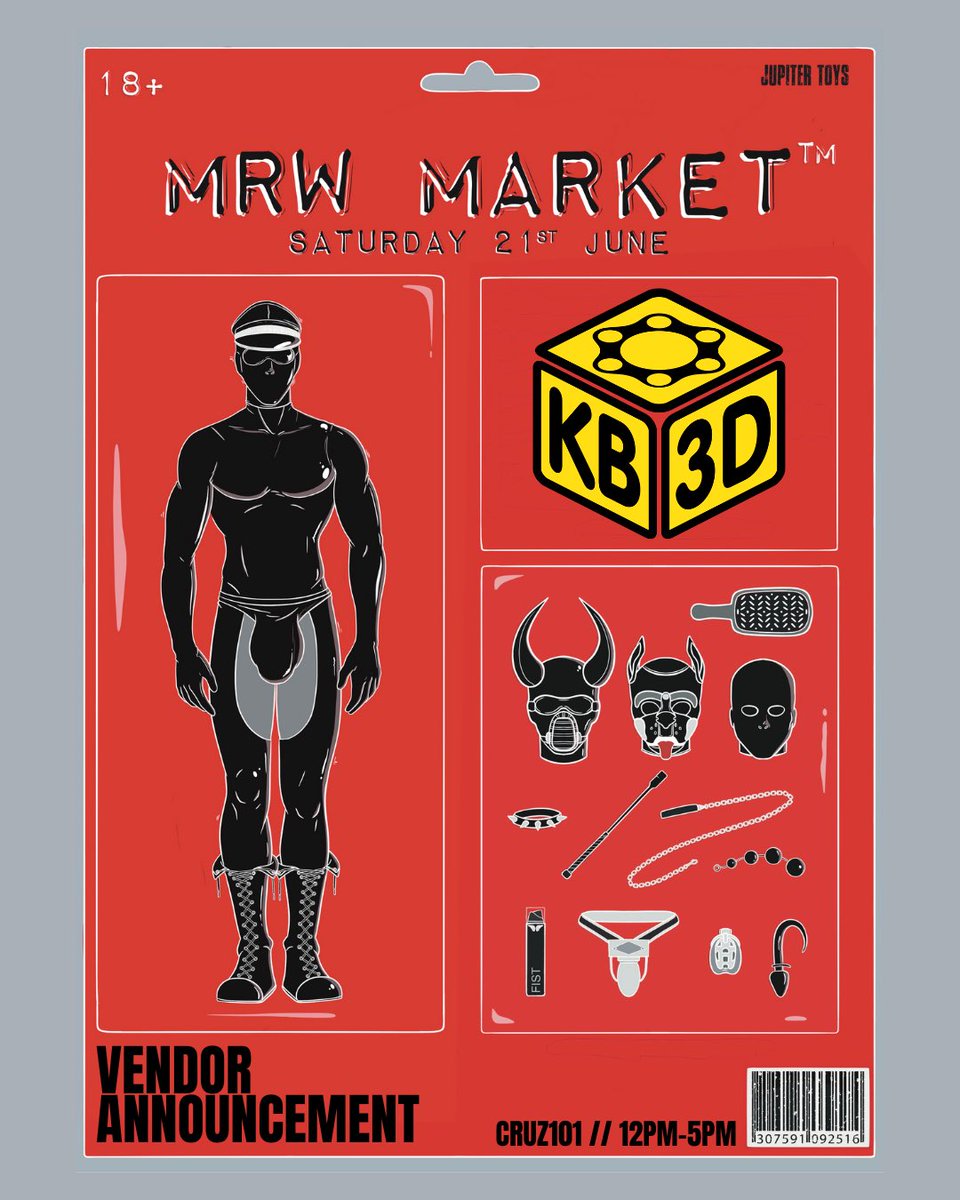 Really pleased to say that KB3D will be at the MRW market(<a href="/MancRubber/">Manchester Rubber</a>) this year! 

Bringing a huge range of 3D printed items.

Including the fleshlight mask, and a large array of gasmask attachments for your every need! 

Plus more.

Please come and say hi. :)