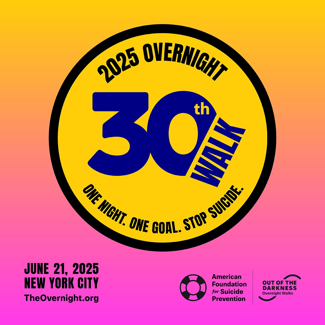 Today officially marks 30 DAYS until our 30th OVERNIGHT WALK!

Get ready for an event like no other to commemorate those we lost to suicide and to celebrate those who are still here today.

Join us for one night, one goal. TheOvernight.org/Register