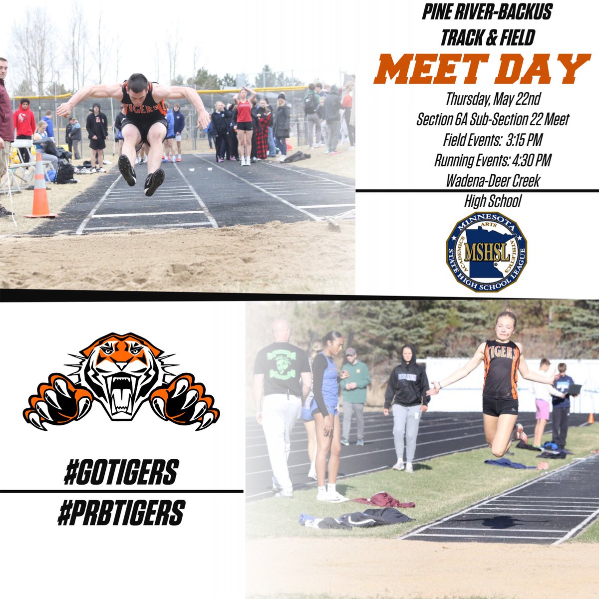 Good luck to the PRB Tigers Track &amp; Field team as they compete today at the Section 6A Sub-Section 22 Meet at Wadena-Deer Creek High School! #GoTigers #PRBTigers <a href="/JeremyMillsop/">Jeremy Millsop</a> <a href="/kkinwwwikfgiklk/">KKIN WWWI KFGI KLKS</a> <a href="/krjbkrjmkkcq/">KRJB KRJM KKCQ Radio</a>
