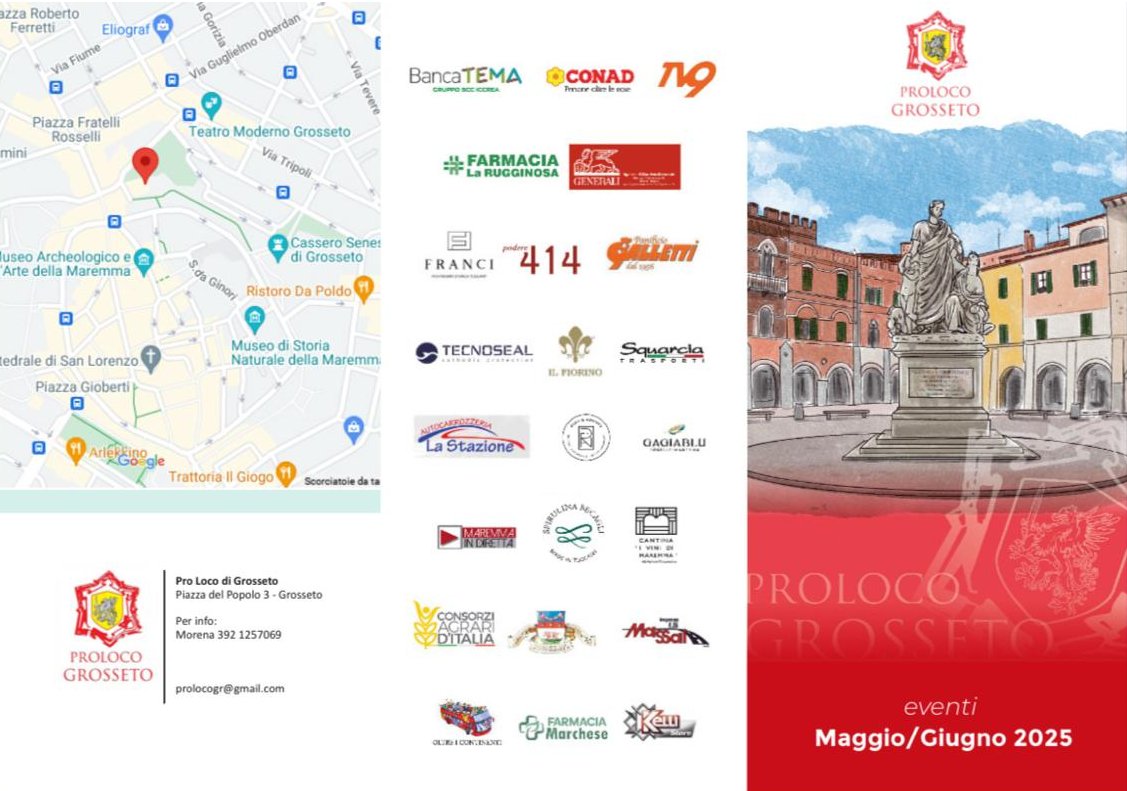 📚🎶 Grosseto si riempie di cultura!
Dal 29 maggio al 28 giugno 2025 📅
Libri, musica, poesia, teatro e incontri nel cuore della città ❤️
📍 A cura di @ProLocoGrosseto
🗒 Programma completo 👉 [inserisci link o indicazione al sito/profilo]
#EventiGrosseto #ProLocoGrosseto