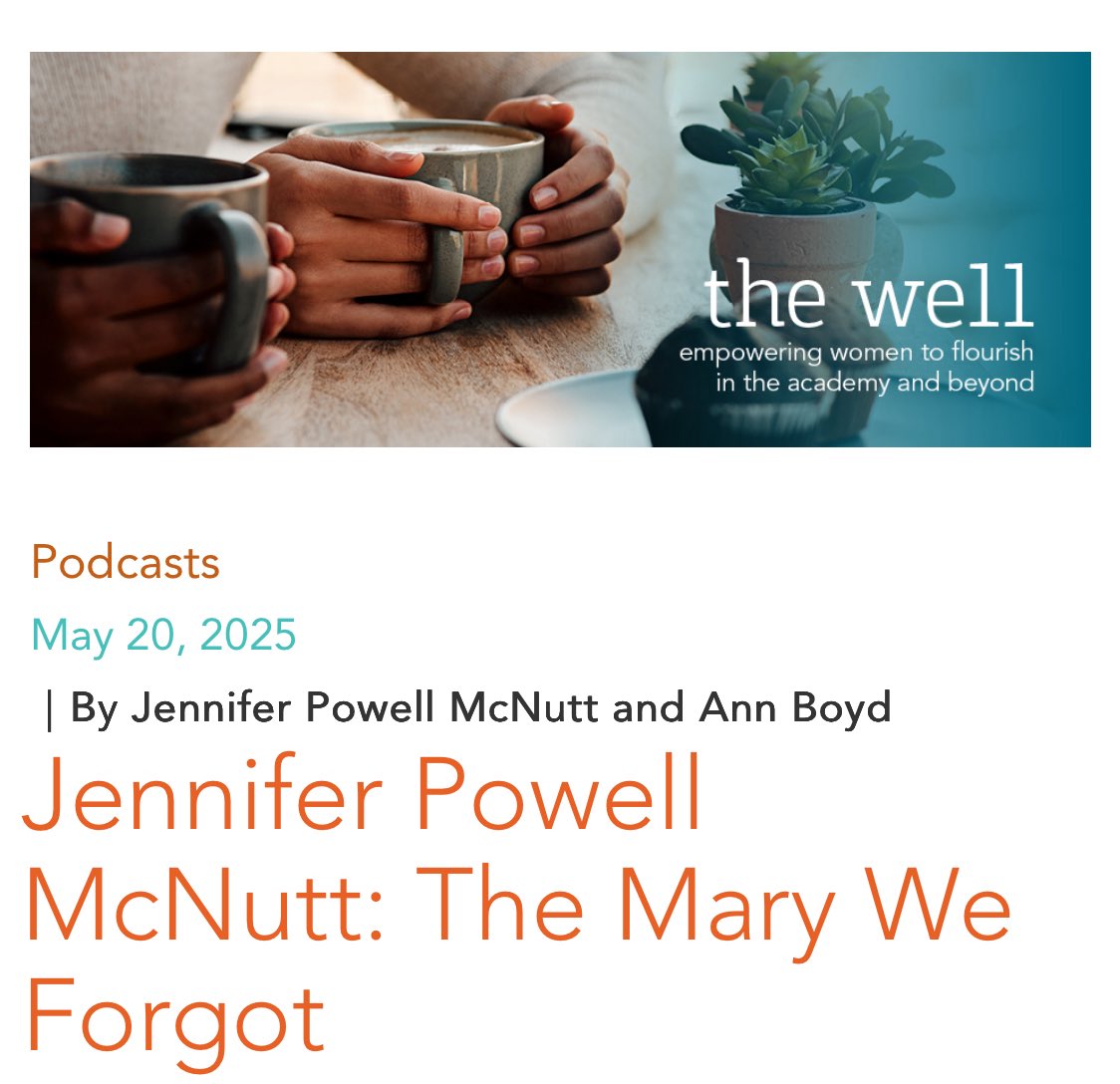 Jennifer Powell McNutt (@jpowellmcnutt) on Twitter photo Delighted to be interviewed by Ann Boyd at The Well about my book, The Mary We Forgot <a href="/BrazosPress/">Brazos Press</a>! Link 🔗
thewell.intervarsity.org/podcasts/jenni… Delighted to be interviewed by Ann Boyd at The Well about my book, The Mary We Forgot <a href="/BrazosPress/">Brazos Press</a>! Link 🔗
thewell.intervarsity.org/podcasts/jenni…