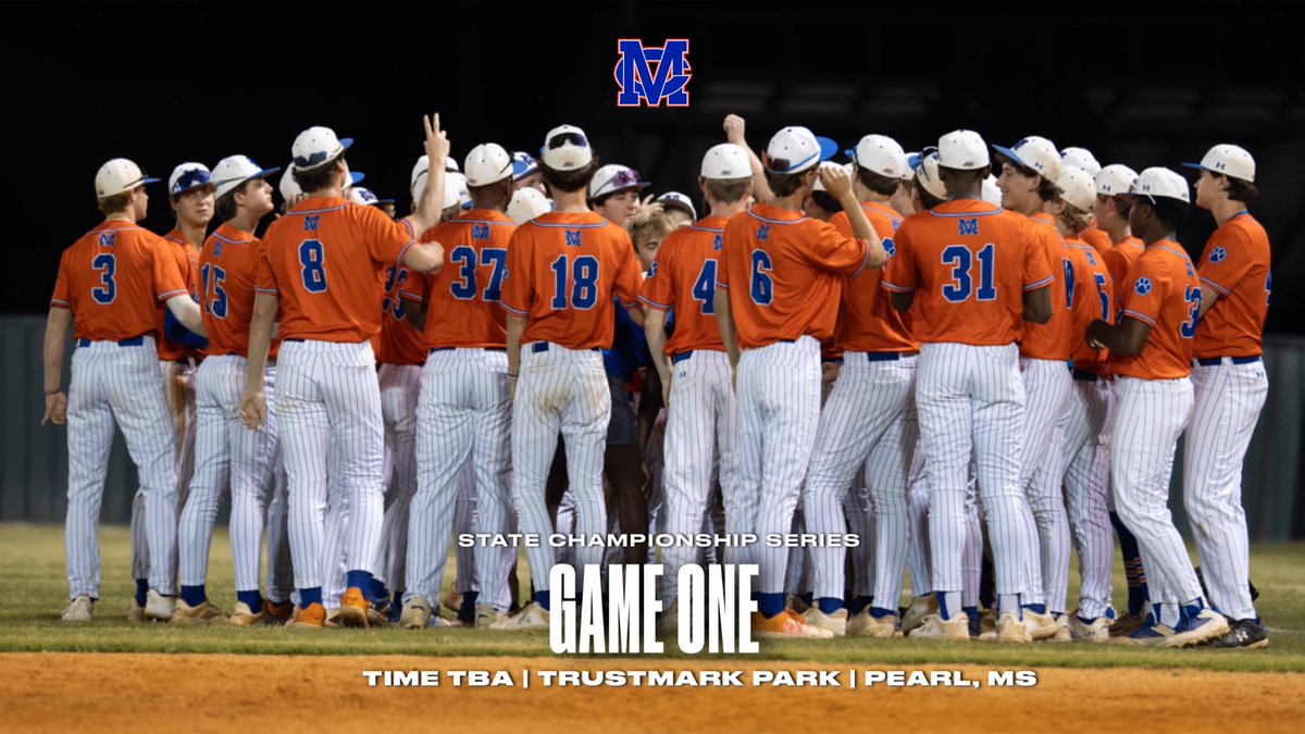 Jaguar_Baseball's tweet image. | STATE CHAMPIONSHIP • GAME ONE |

🆚 Brandon 
📍 Trustmark Park | Pearl, MS
⌚️ 45 minutes after end of 5A game 
📊 web.gc.com/teams/2kvLs5oU…
📻 105.9 fm
📺 ME TV