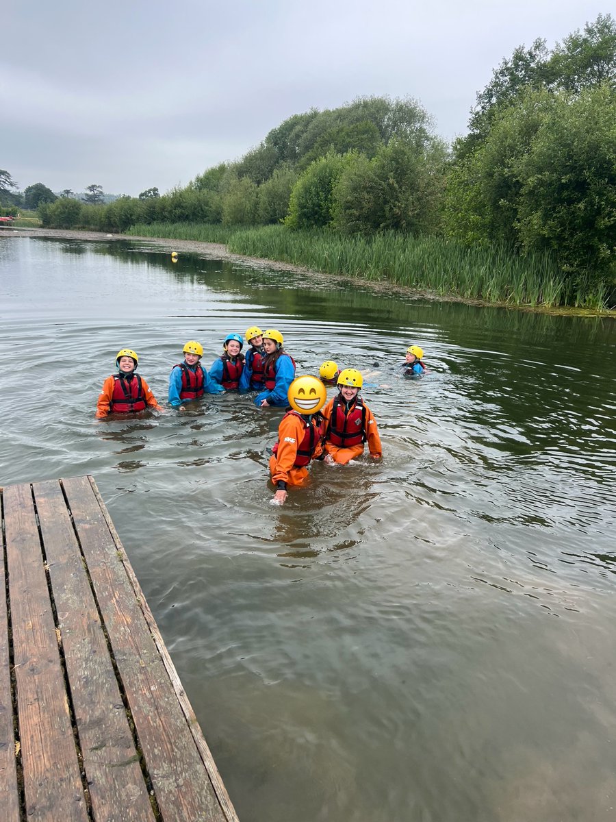BansteadJunior's tweet photo. Raft building…with a refreshing dip and finding the owner to the missing shoe! 🤣 https://t.co/No9kyYL34P