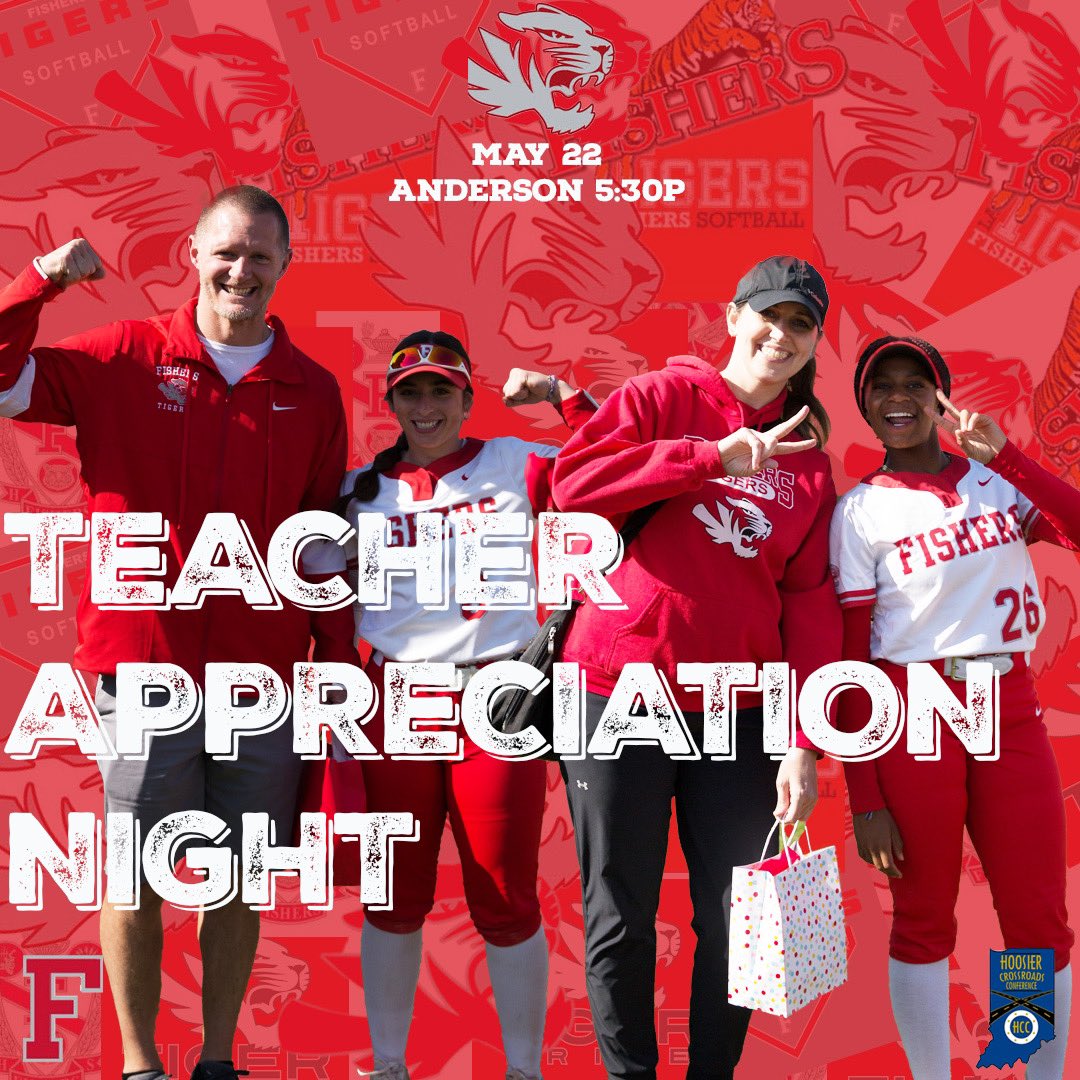 fisherssoftball's tweet image. 👩🏻🏫It’s Teacher Appreciation Night! 👨🏫 Your Lady Tigers will recognize teachers who have impacted their life before the game.
🆚 Anderson
⏰ 5:30pm
📍 Fishers High School
🎟️ public.eventlink.com/tickets?t=1175…
🥎 web.gc.com/teams/gg9iBpJS…
Let’s go, Tigs!🐯