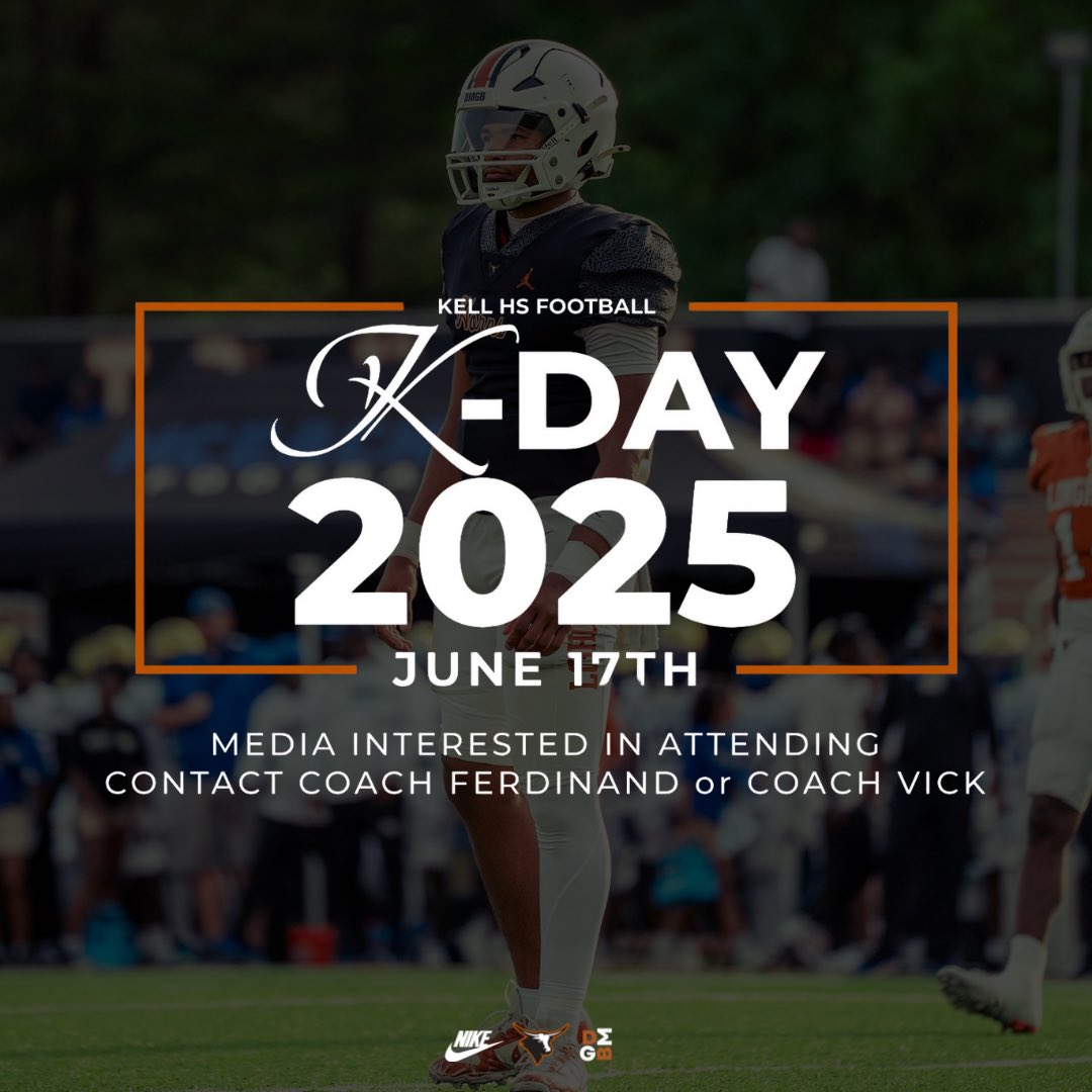 Kell HS Recruiting (@kellhsrecruits) on Twitter photo K-Day 2️⃣0️⃣2️⃣5️⃣ @kell_football❗️
Reporters, Creators, Photographers and Videographers TAP IN! RSVP by Direct messaging @coachcodivick or <a href="/cferdinand_21/">Coach Chaz Ferdinand Sr.</a>
#DMGB🔥 K-Day 2️⃣0️⃣2️⃣5️⃣ @kell_football❗️
Reporters, Creators, Photographers and Videographers TAP IN! RSVP by Direct messaging @coachcodivick or <a href="/cferdinand_21/">Coach Chaz Ferdinand Sr.</a>
#DMGB🔥