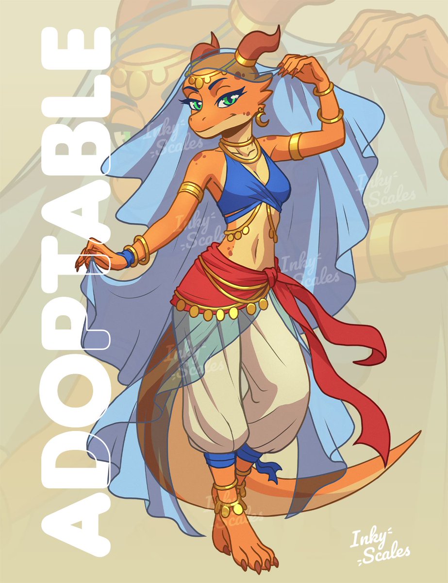My first ever adoptable!
Desert Dancer Kobold

Auction link: ych.commishes.com/auction/show/4…
