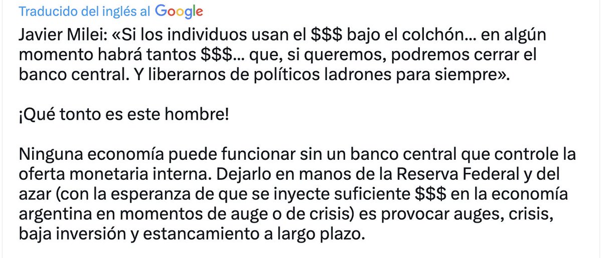 Va a ver que está en inglés y le va a hacer RT.