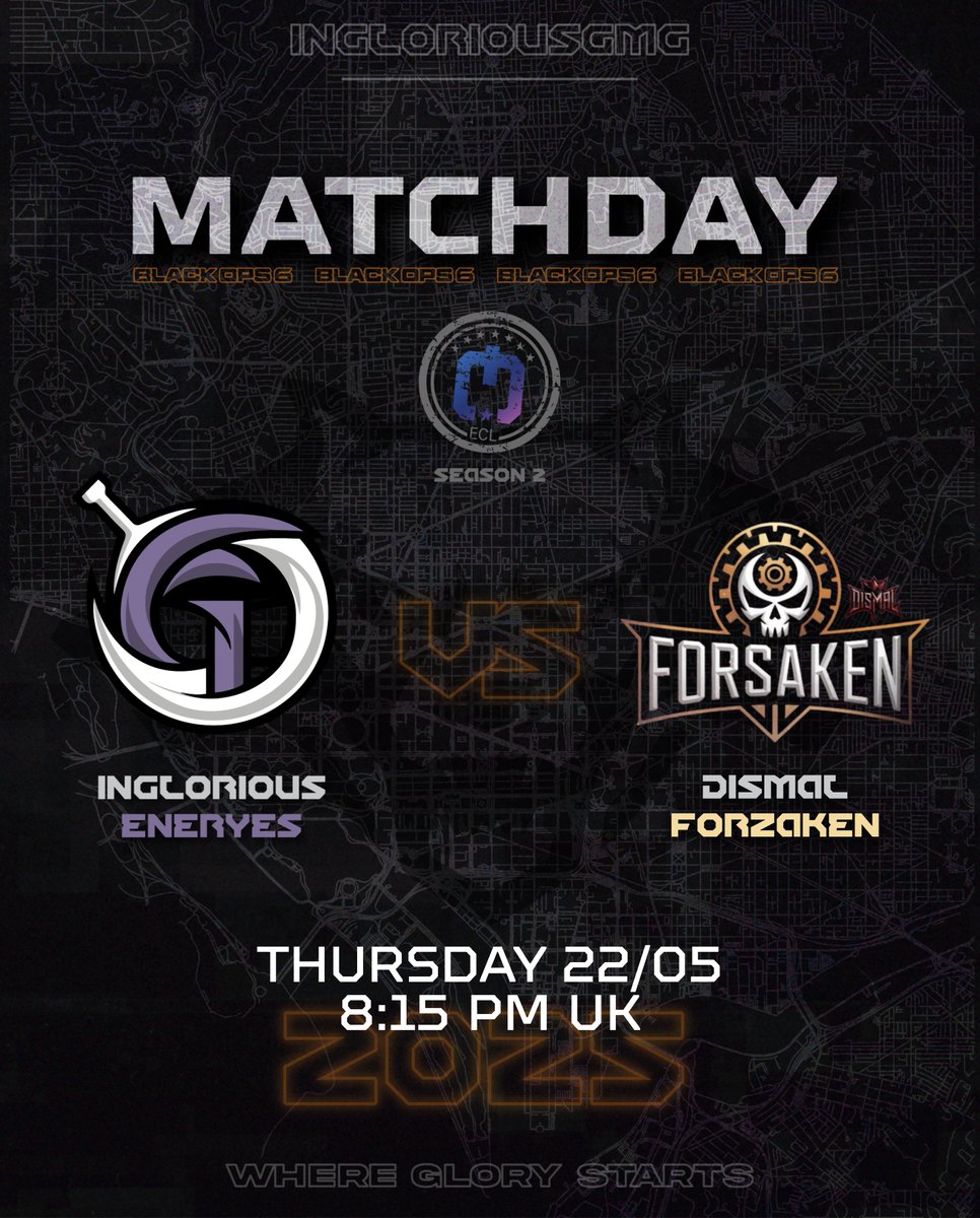 Inglorious Gaming (@ingloriousgmg) on Twitter photo π¨ MATCHDAY
β¨ EuCompLeague S2
Our Eneryes take on Dismal Forsaken tonight in the <a href="/EuCompLeague/">Eu Competitive League</a>
π₯ | Inglorious ENERYES vs Dismal FORSAKEN
β° | 8:15pm UK
Allez les filles πͺ
#WhereGloryStarts π¨ MATCHDAY
β¨ EuCompLeague S2
Our Eneryes take on Dismal Forsaken tonight in the <a href="/EuCompLeague/">Eu Competitive League</a>
π₯ | Inglorious ENERYES vs Dismal FORSAKEN
β° | 8:15pm UK
Allez les filles πͺ
#WhereGloryStarts