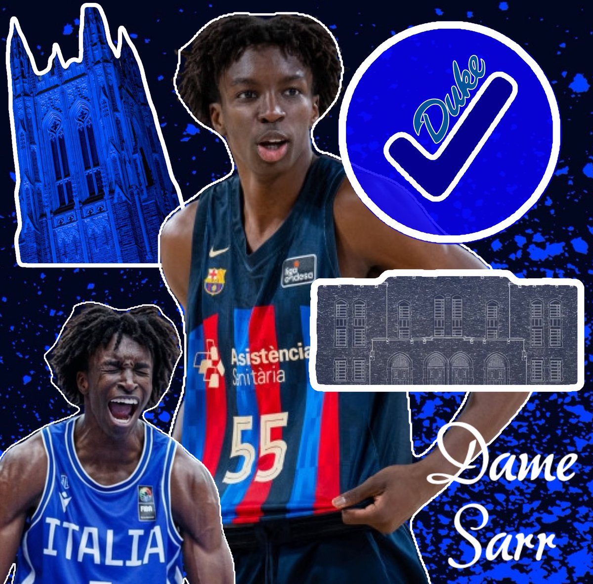 Duke_Wisdom's tweet image. Italian 5-star wing Dame Sarr has committed to Duke. The Blue Devils welcome a potential lottery pick for the 2026 NBA Draft to their roster 👀😈
#TheBrotherhood