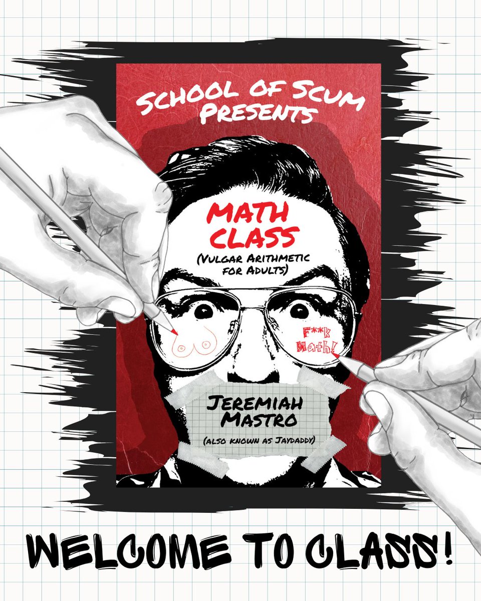 School is in session on 8/5, and <a href="/itsjaydaddy/">Jaydaddy</a> is your new math teacher. Get ready to laugh out loud when you read his #DebutBook "School of Scum Presents: Math Class." Enjoy challenging your brain and your morals!
PRE ORDER LINK IN BIO

#mathbook #parody #gaggift #raunchy #TikTok