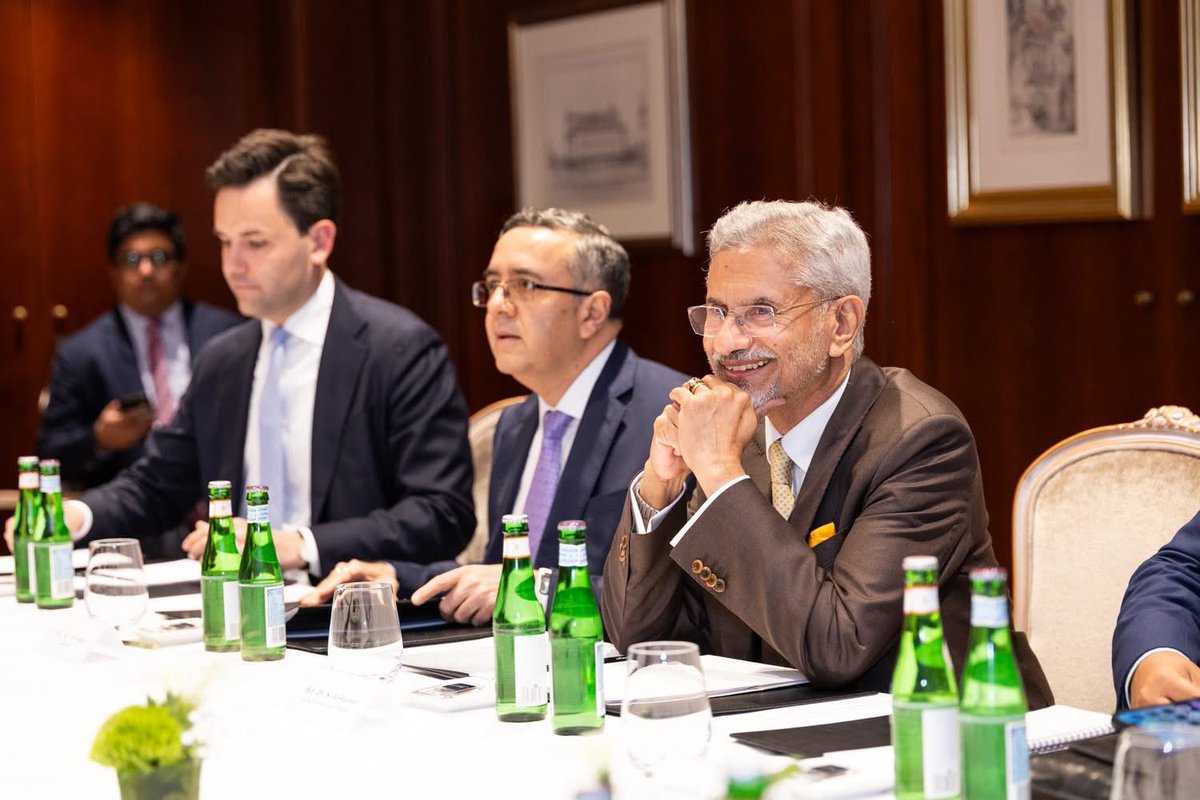 Dr. Shahid Siddiqui (@shahidsiddiqui) on Twitter photo EAM <a href="/DrSJaishankar/">Dr. S. Jaishankar</a> Engages #German Lawmakers in #Berlin to Reinforce Strategic Ties !
External Affairs Minister Dr. S. Jaishankar held a key interaction with members of the German Bundestag this evening, reaffirming the growing strategic convergence between India and #Germany . EAM <a href="/DrSJaishankar/">Dr. S. Jaishankar</a> Engages #German Lawmakers in #Berlin to Reinforce Strategic Ties !
External Affairs Minister Dr. S. Jaishankar held a key interaction with members of the German Bundestag this evening, reaffirming the growing strategic convergence between India and #Germany .