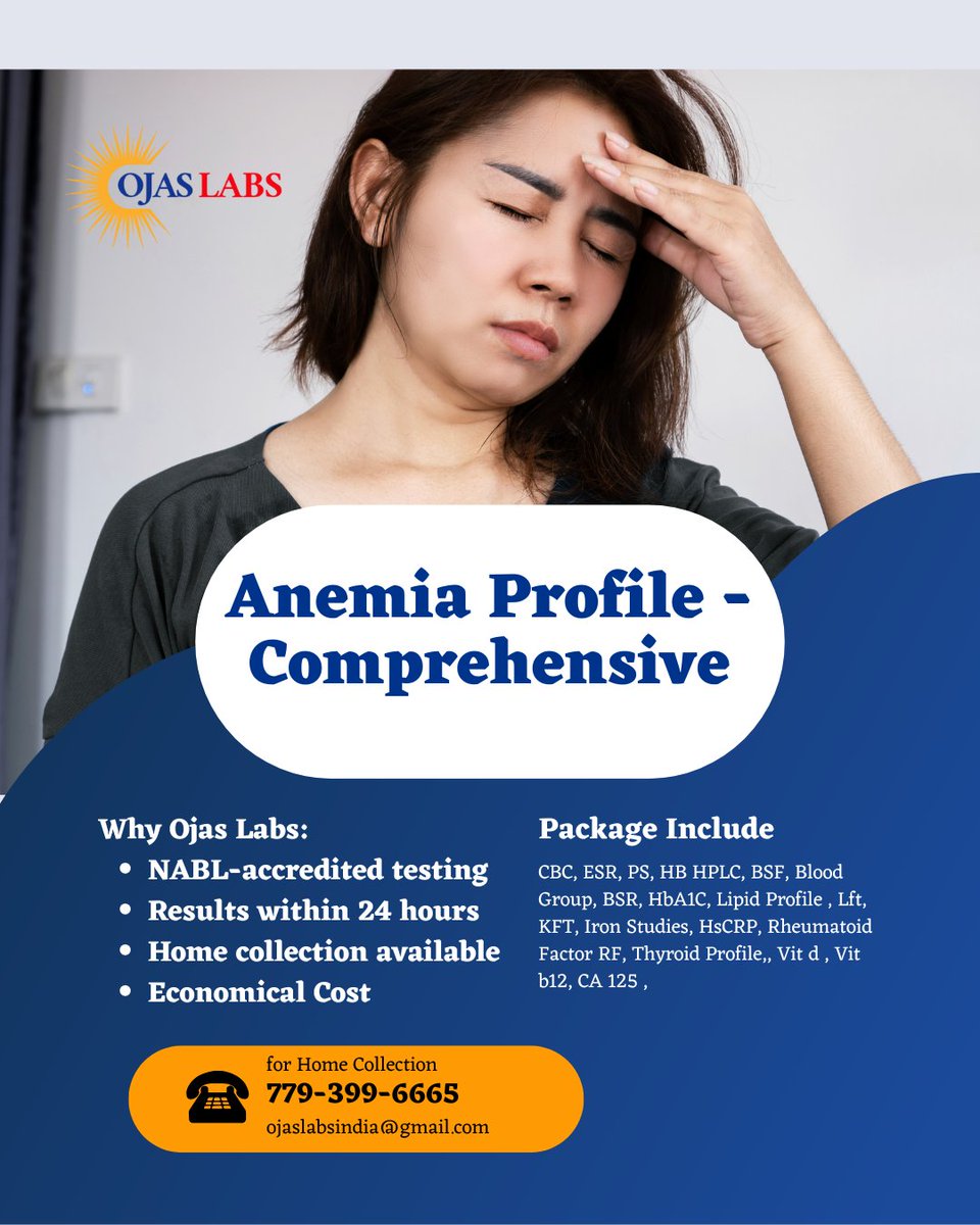 OjasLabs's tweet image. Your health shouldn’t wait. Skip the queue, not your checkup! 🏡 Book a home sample collection with Ojas Labs today. 📞 Contact Shivani: 779-399-6665 #Ojas #HealthcareAnywhere #LabTestAtHome #PathLabServices #StayHealthy