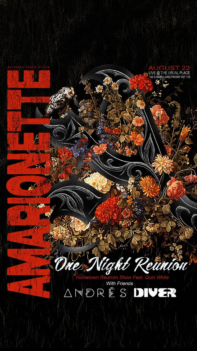 Las Vegas! I am coming back this August and joining <a href="/AmaribandLV/">Amarionette</a>  for their special reunion show with <a href="/thatblacksinger/">QEW</a> alongside my besties in Diver! &lt;3
🎟: tinyurl.com/4s6bwahw