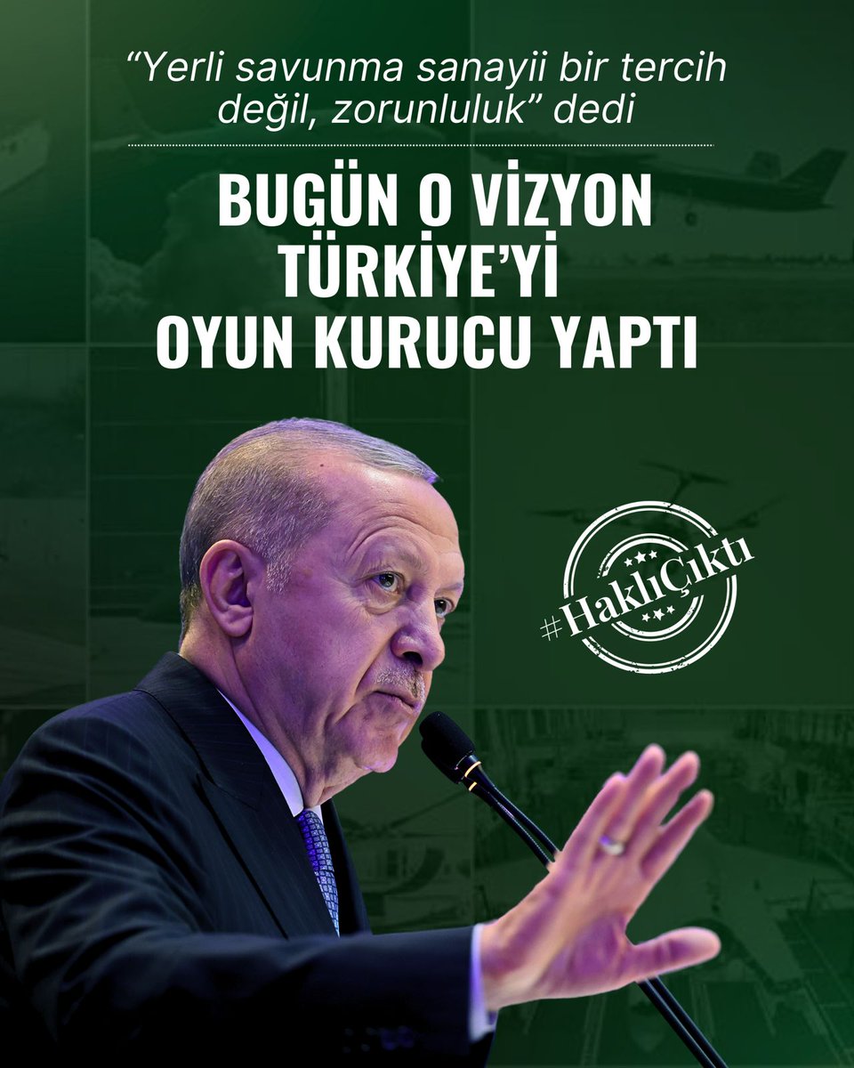 🔴 20 Yıl önce Savunma sanayii'ni yerlileştirelim dediğinde, en yakınındakiler bile itiraz etti, paramızı buna harcamayalım diyordu..

#HaklıÇıktı