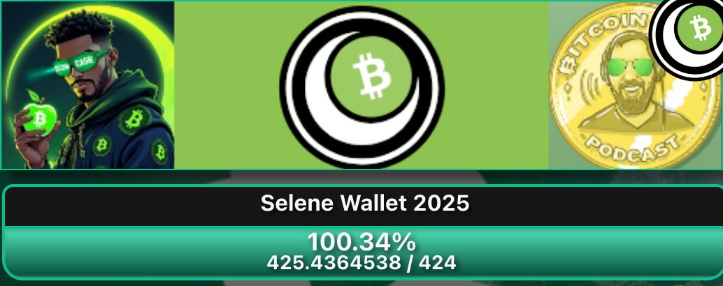Kallisti.cash 🍏 (@kzkallisti) on Twitter photo Success! The <a href="/SeleneWallet/">Selene Wallet</a> 2025 Fundraiser has been fully funded! 🥳🎉🔥💚
A massive thank you goes to all of our supporters. We're excited take Selene to the next level! There's lots in the works that we can't wait to share with you. Stay tuned :)
- majamalu
- molecular
- Success! The <a href="/SeleneWallet/">Selene Wallet</a> 2025 Fundraiser has been fully funded! 🥳🎉🔥💚
A massive thank you goes to all of our supporters. We're excited take Selene to the next level! There's lots in the works that we can't wait to share with you. Stay tuned :)
- majamalu
- molecular
-