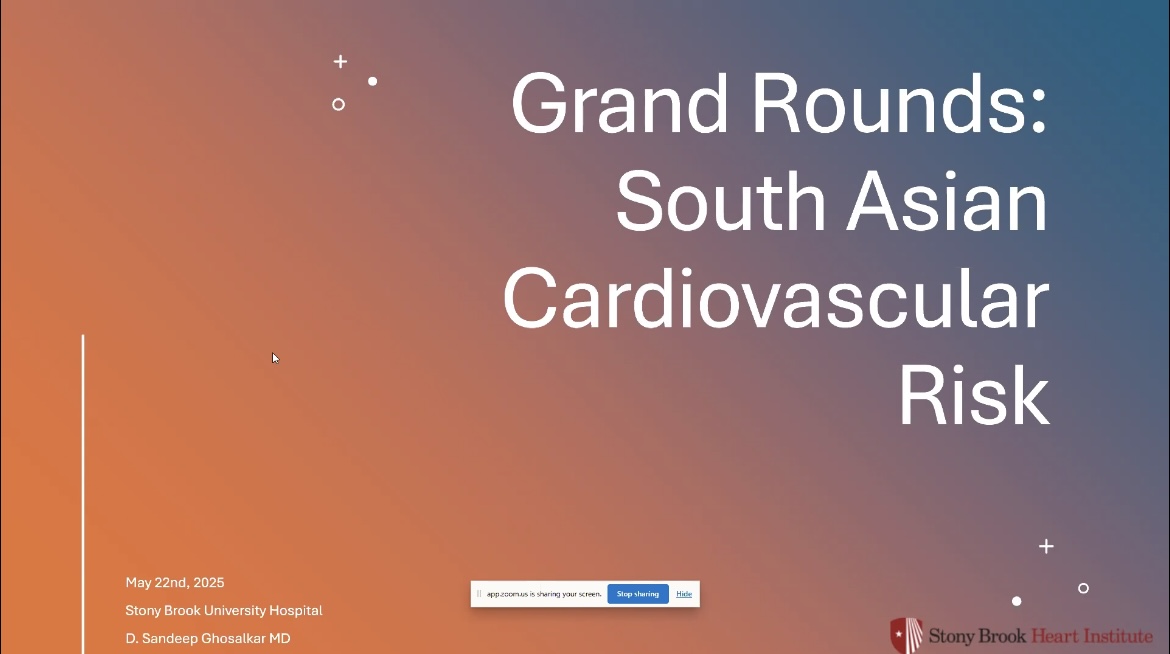 Stony Brook Department of Medicine (@sbudeptofmed) on Twitter photo Thank you Dr. Sandeep Ghosalkar for the excellent talk at today's <a href="/StonyBrookMed/">Stony Brook Medicine</a> cardiology grand rounds Thank you Dr. Sandeep Ghosalkar for the excellent talk at today's <a href="/StonyBrookMed/">Stony Brook Medicine</a> cardiology grand rounds
