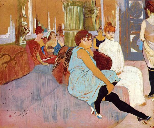 artistlautrec's tweet photo. The Salon in the Rue des Moulins #artbots #lautrec https://t.co/wok2cT7RXQ