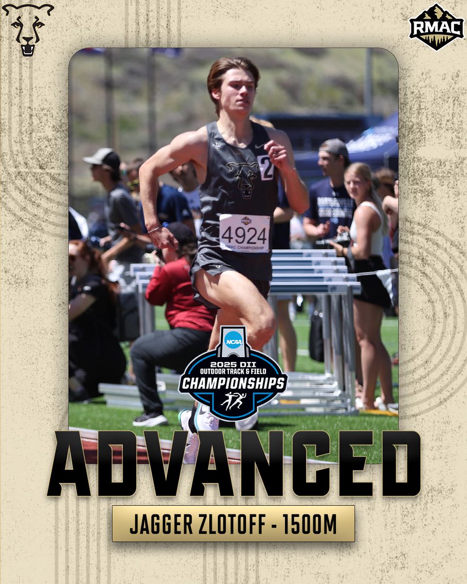 UCCS Athletics (@gomountainlions) on Twitter photo ππππππ ππ π€
Redshirt junior Jagger Zlotoff is moving on to the final in the menβs 1500m after clocking the fifth-fastest overall time in the preliminary field at 3:52.72! π¨
The menβs 1500m final will get started at 5:45 p.m. on Saturday!
#GoMountainLions <a href="/UCCSTRACK/">UCCS Track & Field</a> ππππππ ππ π€
Redshirt junior Jagger Zlotoff is moving on to the final in the menβs 1500m after clocking the fifth-fastest overall time in the preliminary field at 3:52.72! π¨
The menβs 1500m final will get started at 5:45 p.m. on Saturday!
#GoMountainLions <a href="/UCCSTRACK/">UCCS Track & Field</a>