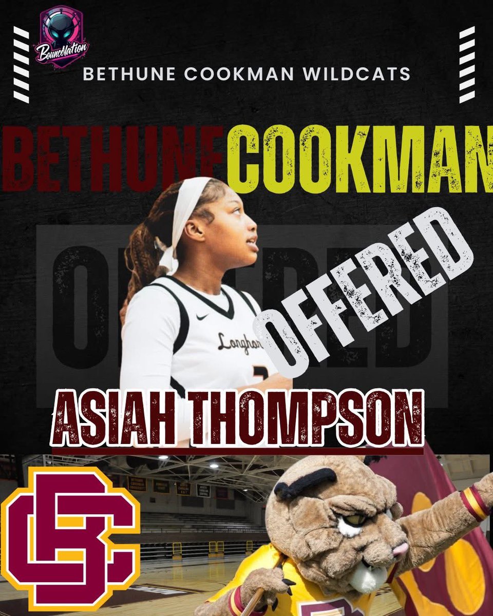 Asiah Thompson (@asiahthompson_) on Twitter photo Extremely grateful to have received an offer from Bethune Cookman University!! #bcuwildcats <a href="/Bouncenation_J/">BounceNation_Fbc</a> <a href="/_AlexisBurke/">Alexis Burke</a> Extremely grateful to have received an offer from Bethune Cookman University!! #bcuwildcats <a href="/Bouncenation_J/">BounceNation_Fbc</a> <a href="/_AlexisBurke/">Alexis Burke</a>