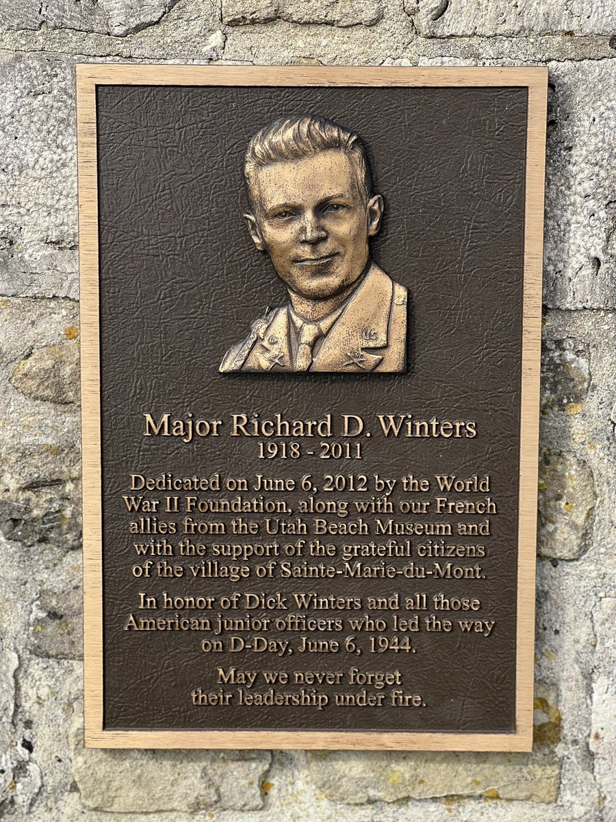 Fact check: True.

I paid my respects to Dick Winters in Normandy. A true leader of men.