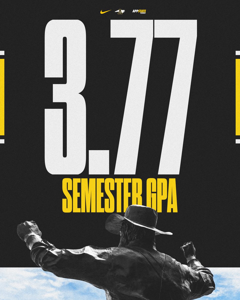 𝐈𝐧 𝐭𝐡𝐞 𝐛𝐨𝐨𝐤𝐬. 📚👩‍🎓 App State Tennis finishes the spring semester with a 3.77 GPA, making it top mark across App State Athletics!

#bringyourAgame