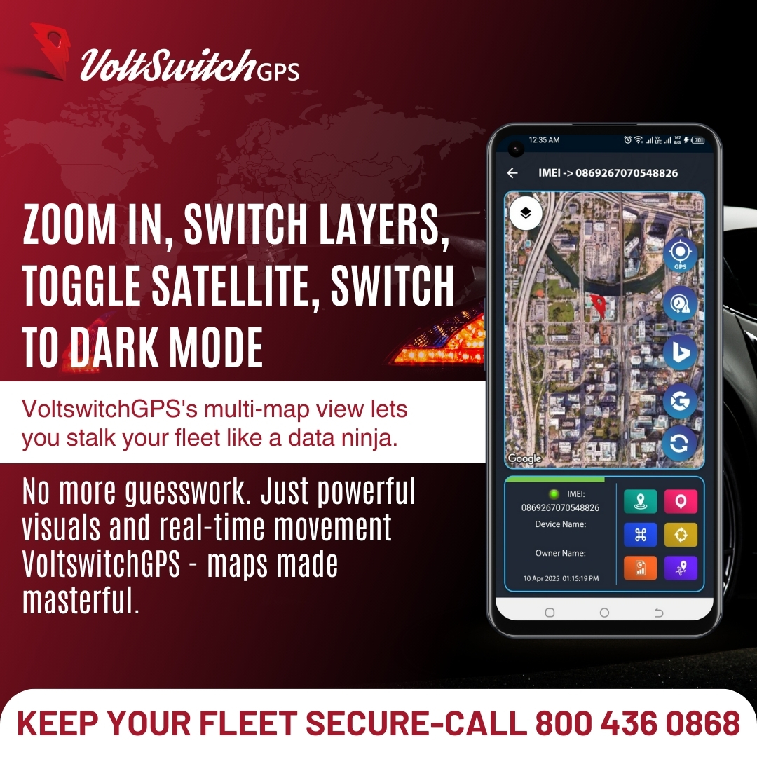 VoltSwitchGPS's tweet image. Multi-map view? It’s like Google Maps, on steroids.

📩Contact us at support@voltswitchgps.com to know more!

#VoltSwitchGPS #LayeredTracking #RealTimeControl #FleetManagement #SmartTracking #RealTimeMonitoring #AssetProtection #SmartRouting #4G #GPS