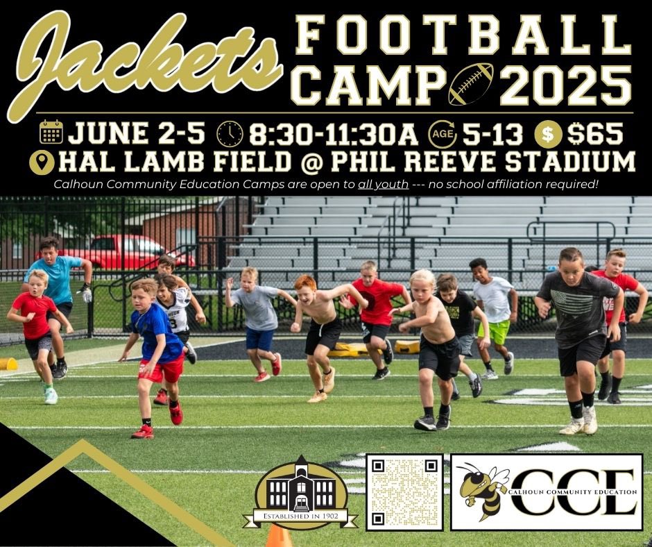 Make sure to get your kids signed up!  Looking forward to a great week with the future Yellow Jackets! #WAC