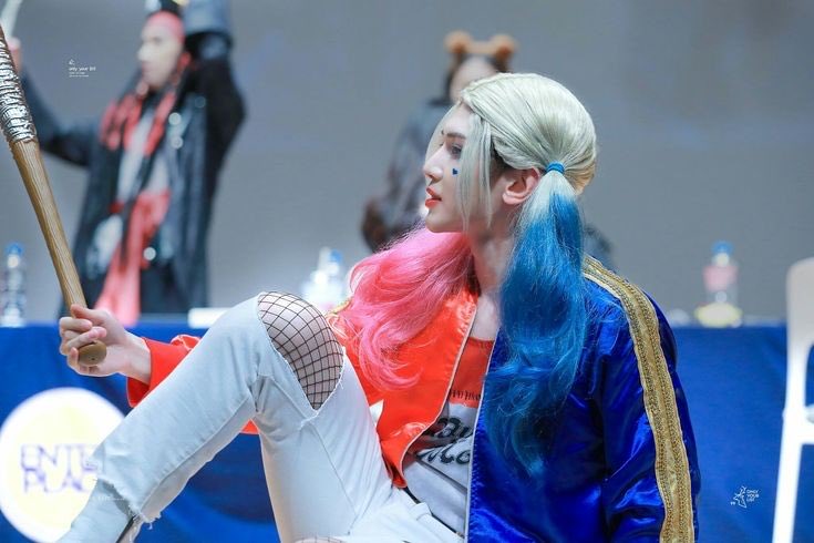 kyeothinker's tweet image. bringing harley quinn yeosang back to the timeline