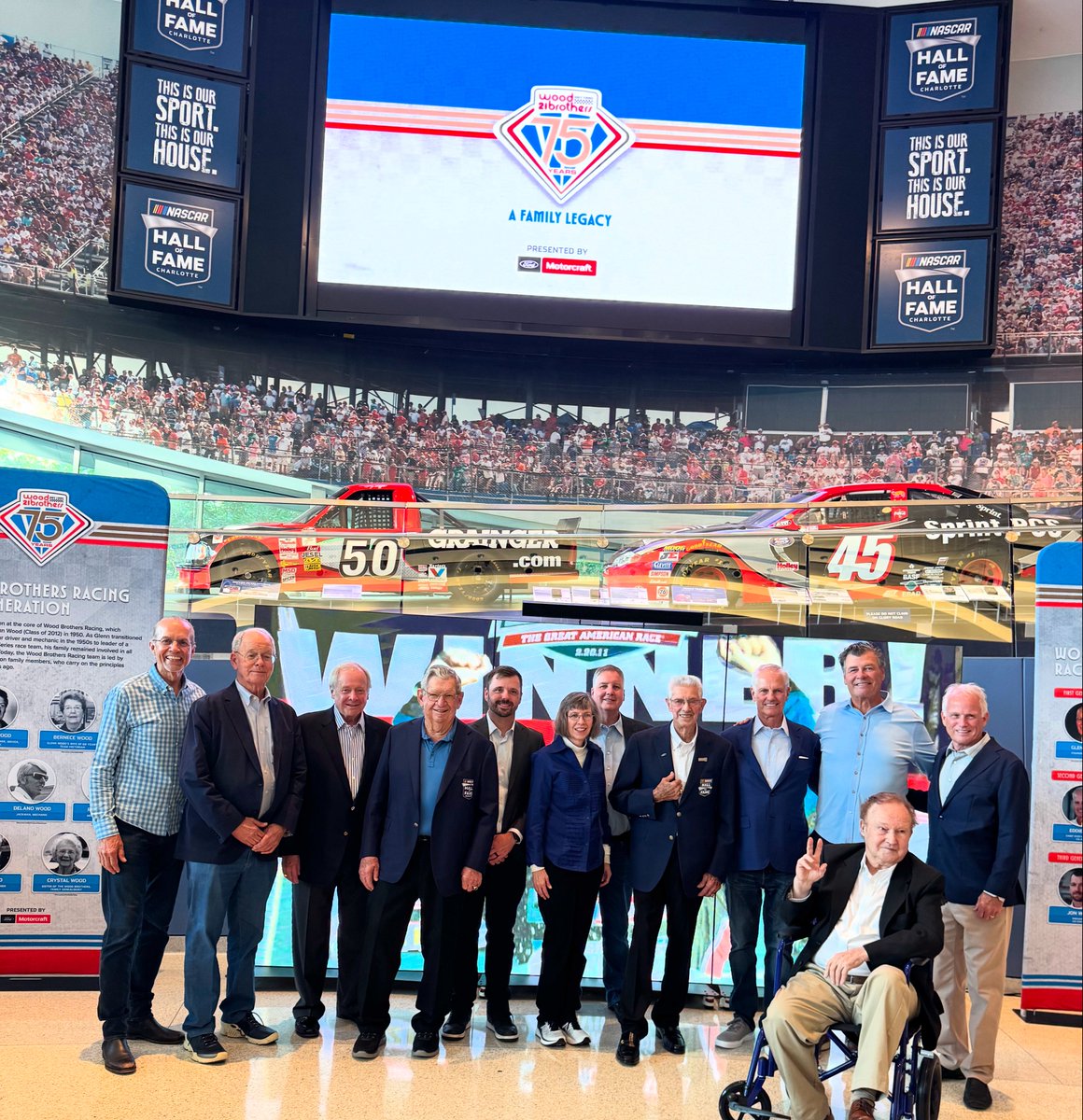 Celebrating the unveiling of the <a href="/woodbrothers21/">Wood Brothers Racing</a> exhibit honoring 75 years in <a href="/NASCAR/">NASCAR</a>. Love this family like my own. Because they are my own.