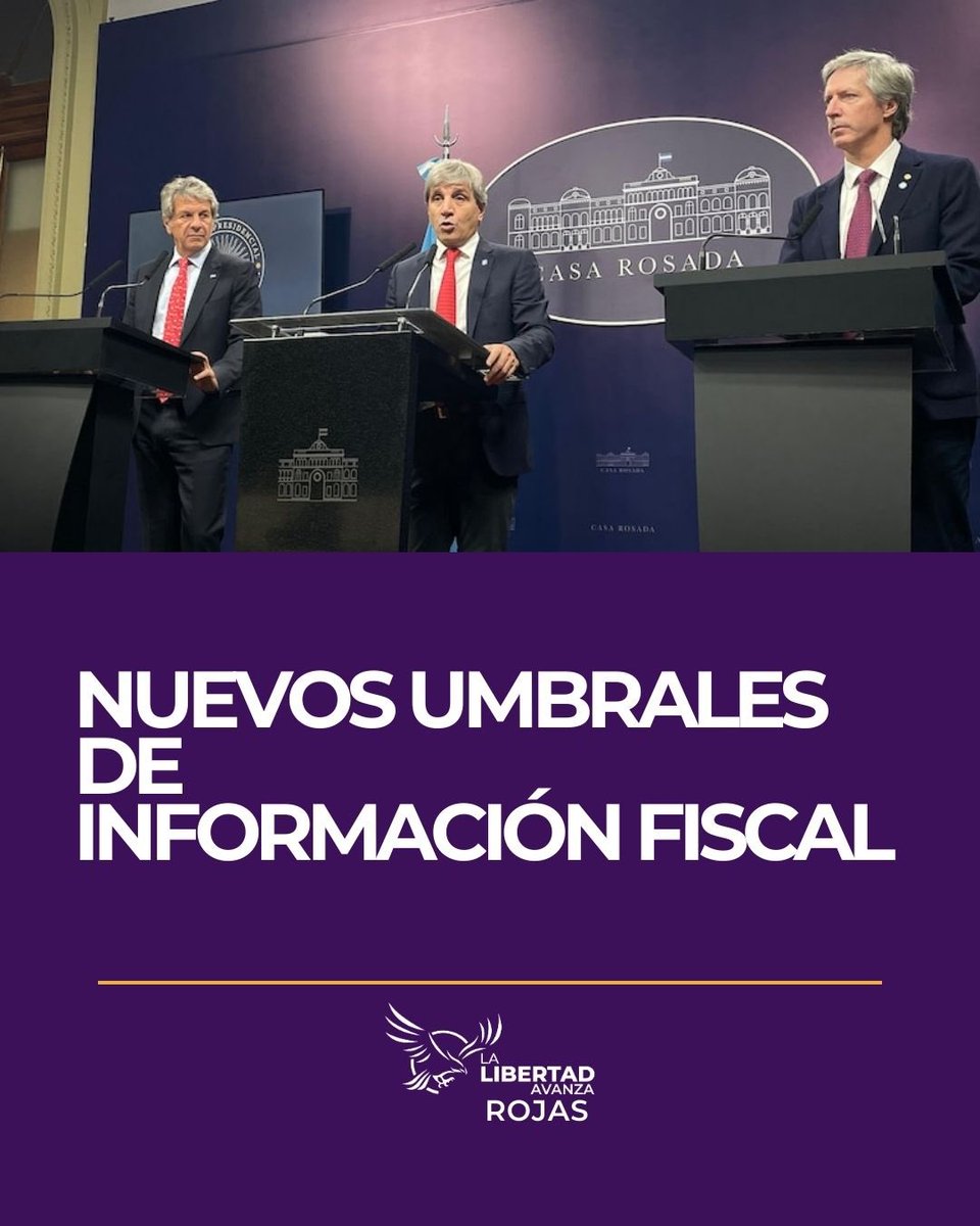 LLARojasPBA's tweet photo. El gobierno anunció el Plan de Reparación Historia de los Ahorros de los Argentinos. 🇦🇷

Basta de que te persigan por usar el dinero que uno gana con el fruto de su trabajo.

-  Control + Libertad 🙌

#milei #totocaputo #LLA #rojas #lalibertadavanza https://t.co/EnNxjqafe0