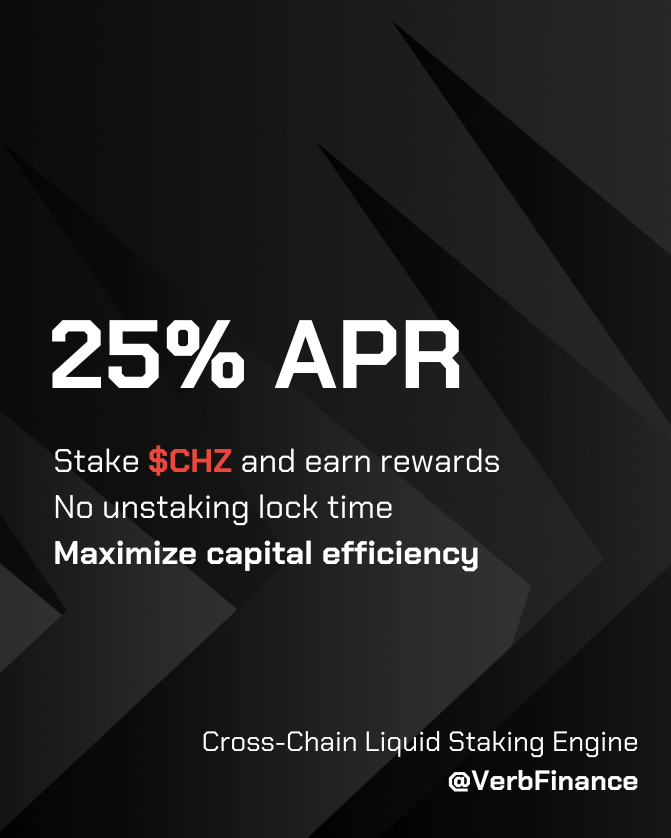 Verb (@verbfinance) on Twitter photo Staking but no lock? Yes pls ๐
Thatโs liquid staking
With $CHZ via <a href="/Chiliz/">Chiliz - The Sports Blockchain</a>
Itโs yield-maxxing with flavor ๐ฐ๐ Staking but no lock? Yes pls ๐
Thatโs liquid staking
With $CHZ via <a href="/Chiliz/">Chiliz - The Sports Blockchain</a>
Itโs yield-maxxing with flavor ๐ฐ๐