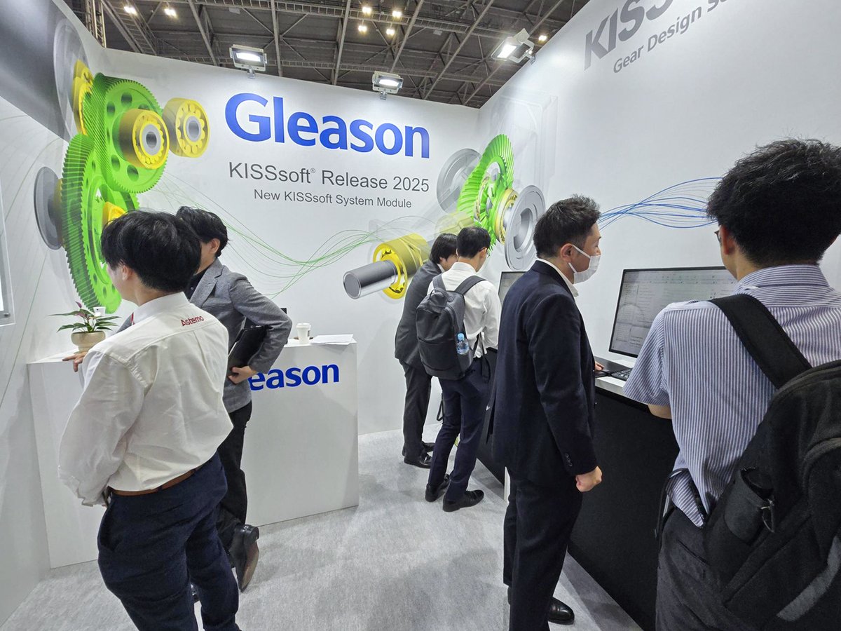 Gleasonposts's tweet photo. The last Day of AEE in Yokohama, Japan has started: See the KIsssoft experts at the Gleason Booth 243 and explore the KISSsoft Release 2025 with its innovative KISSsoft System Module: https://t.co/TcrMjHlKOA
#gleason #kisssoft #kisssoftsystemmodule #transmissiondesign #aee https://t.co/VjzDm8ae2z