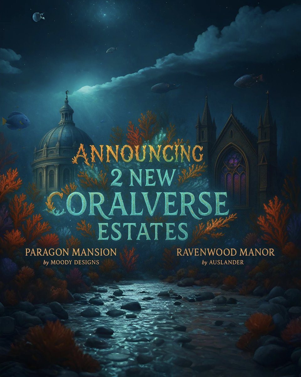 zcreativemedia's tweet image. Announcing 2 new Coralverse Estates currently in development!
Come to @ArtizenFund’s
THE CUT: Final Selections for Season 5 livestream - May 23 2:00pm cst. to hear all the exciting news updates with the community!
Event link:
artizen.fund/index/streams/…