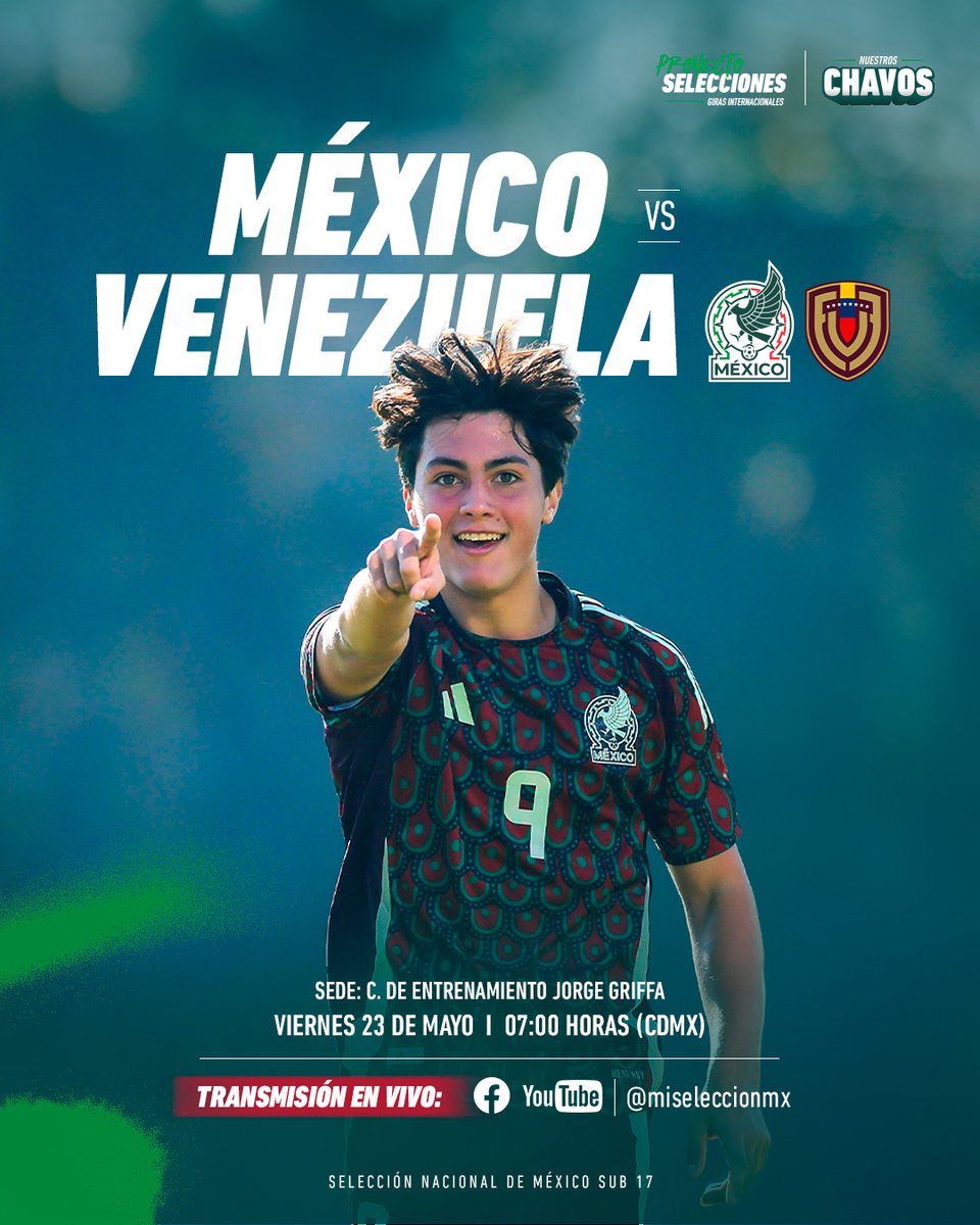 #Sub17 | ¡Estamos en Semis!💪

Incondicionales, los esperamos para nuestro partido ante Venezuela en el torneo Canteras de América.

No se lo pierdan este viernes EN VIVO aquí a las 7 AM: bit.ly/3SMV6XR

#Proyecto Selecciones💚🤍❤️ #NuestrosChavos