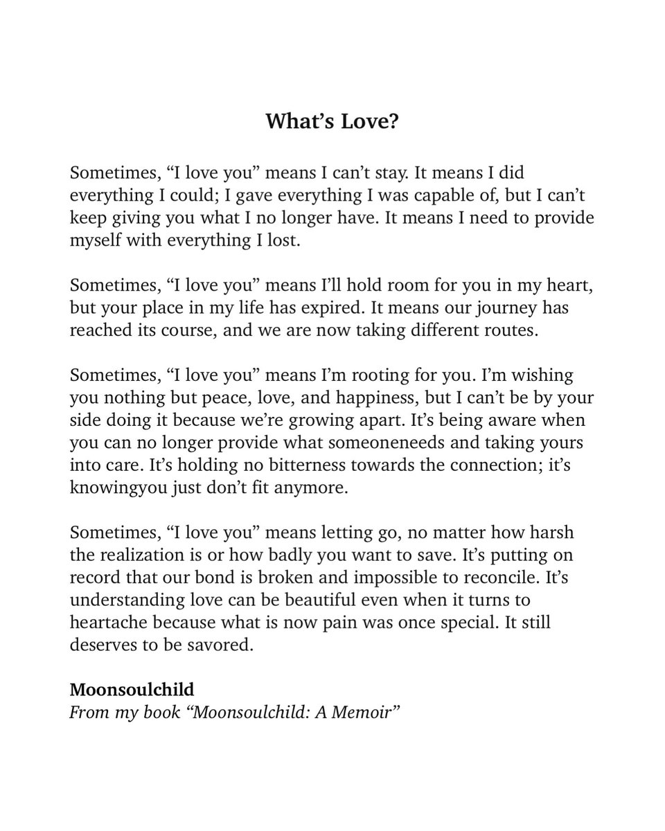 bymoonsoulchild's tweet image. What’s love?