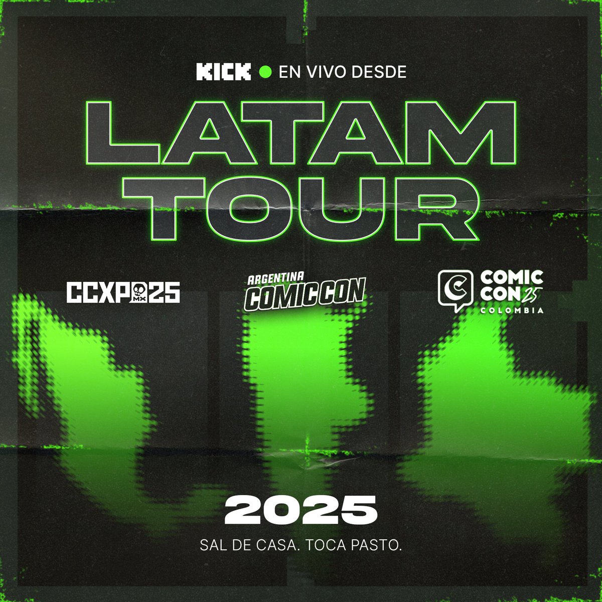 Kick 🟢 En vivo desde LATAM Tour

🇲🇽 30 de Mayo al 1 de Junio
🇦🇷 6 de Junio al 8 de Junio
🇨🇴 27 de Junio al 30 de Junio