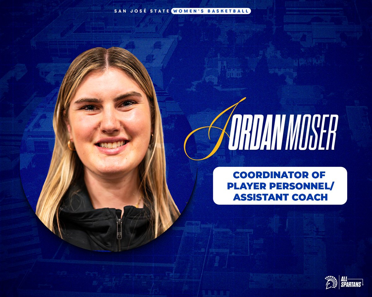 Welcome to Spartan Nation! 💙⚔️💛

We’re thrilled to add Jordan Moser to our staff as Coordinator of Player Personnel &amp; Assistant Coach. 

#AllSpartans